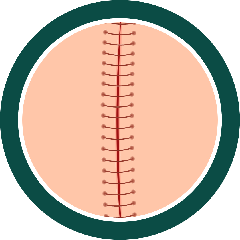 Illustration of a scar during the initial, inflammatory phase when incisions are red and swollen.