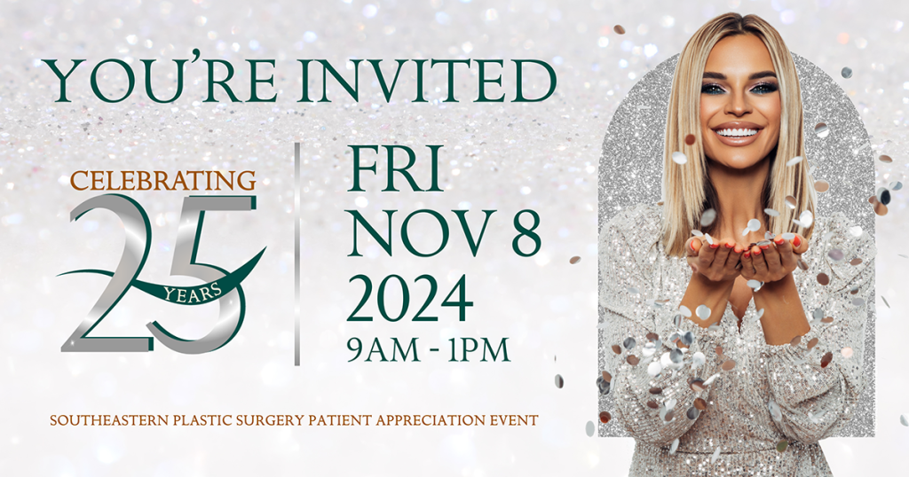 You're invited to Southeastern Plastic Surgery's IN-OFFICE Patient Appreciation Celebration November 8 from 9:00 am to 1:00 pm